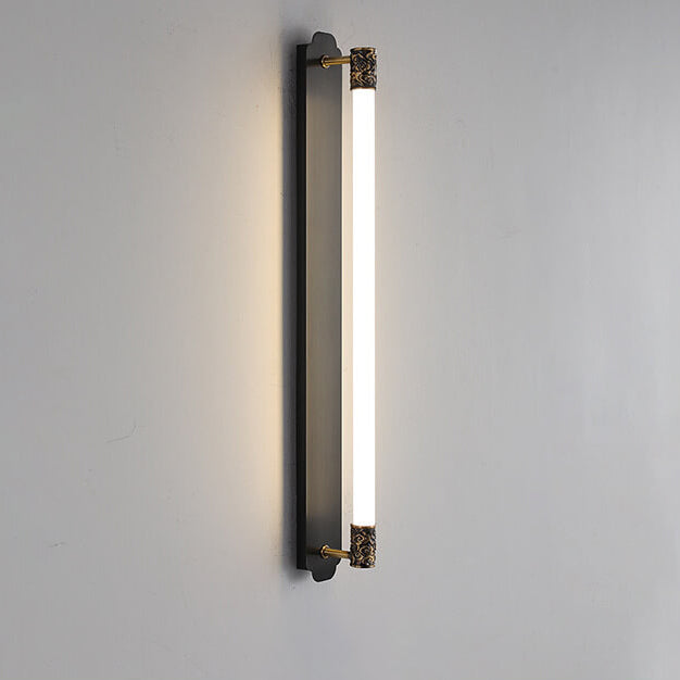Lámpara Aplique de Pared LED de Tira Recta de Cobre Minimalista Moderna 