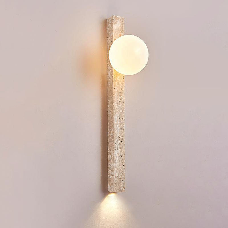 Traditionelle japanische Langstreifen-Gelber Travertin 2-Lichter für den Flur 