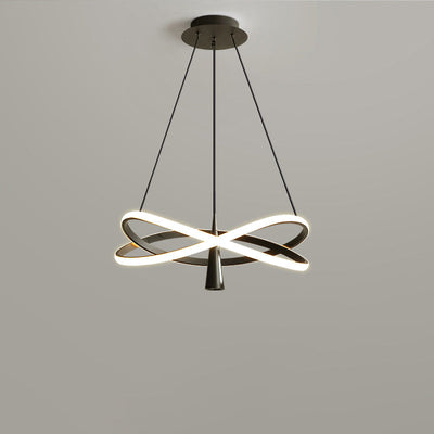 Moderne minimalistische Kreis konische Eisen Acryl LED Kronleuchter für Wohnzimmer 