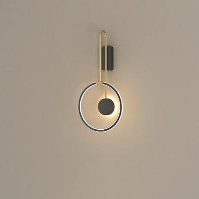 Applique Murale à LED en Aluminium Cercle Anneau Bande de Silicone Simplicité Moderne pour Salon 