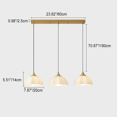 Contemporary Scandinavian Floral All Brass Glass 1/3 Light Island Light Chandelier For Dining Room