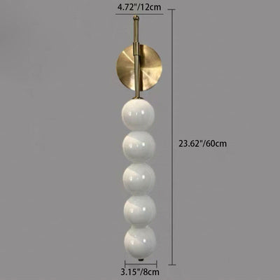 Lámpara de Aplique de Pared de Bola de Vidrio de Hierro de Simplicidad Moderna 3/5/7 Luces Para Sala de Estar 