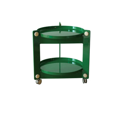 Zeitgenössischer kreativer runder PET-Acryl-Beistelltisch mit 2 Ebenen für das Wohnzimmer 