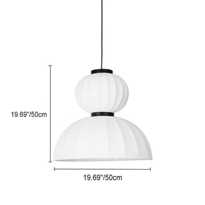 Japanese Creative Silk Fabric Round 1-Light Pendant Light