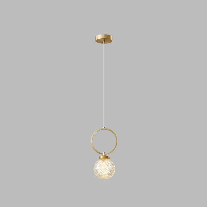 Lumière Nordique de Luxe Simple Boule de Verre Suspension à 1 Lumière 