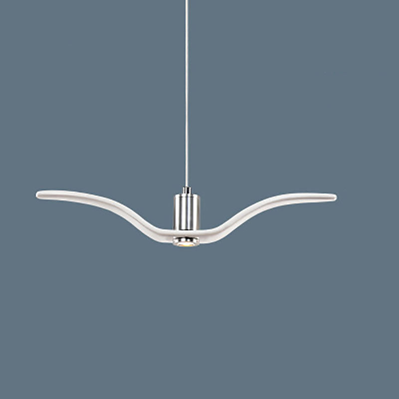 Personnalité créative nordique Suspension LED en fer forgé avec mouette 