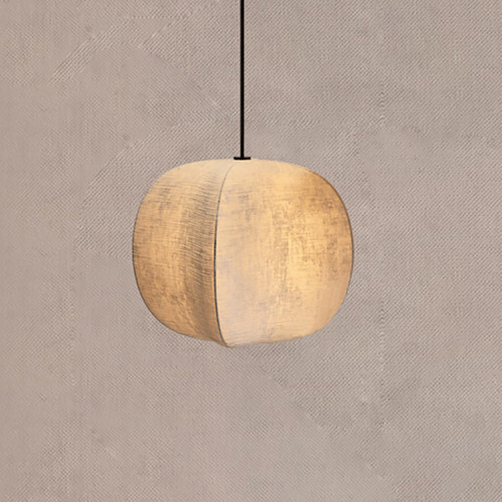 Forme de lanterne anti-soie Zen japonaise traditionnelle 1 lumière suspension pour salon 