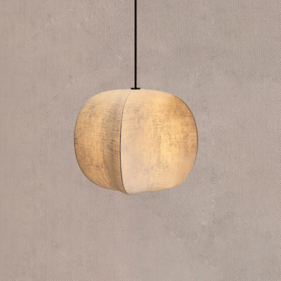 Forme de lanterne anti-soie Zen japonaise traditionnelle 1 lumière suspension pour salon 