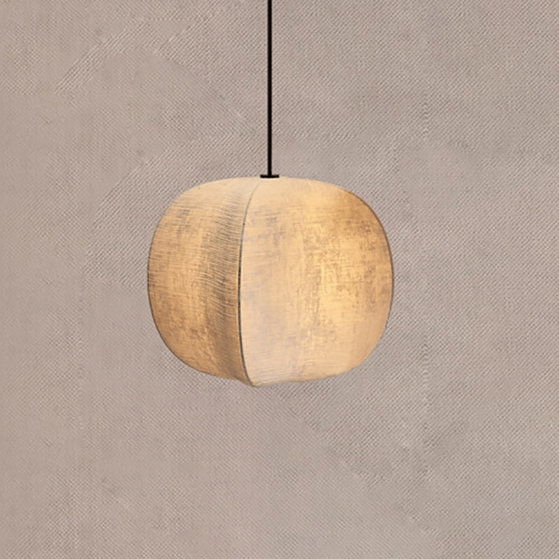 Forme de lanterne anti-soie Zen japonaise traditionnelle 1 lumière suspension pour salon 