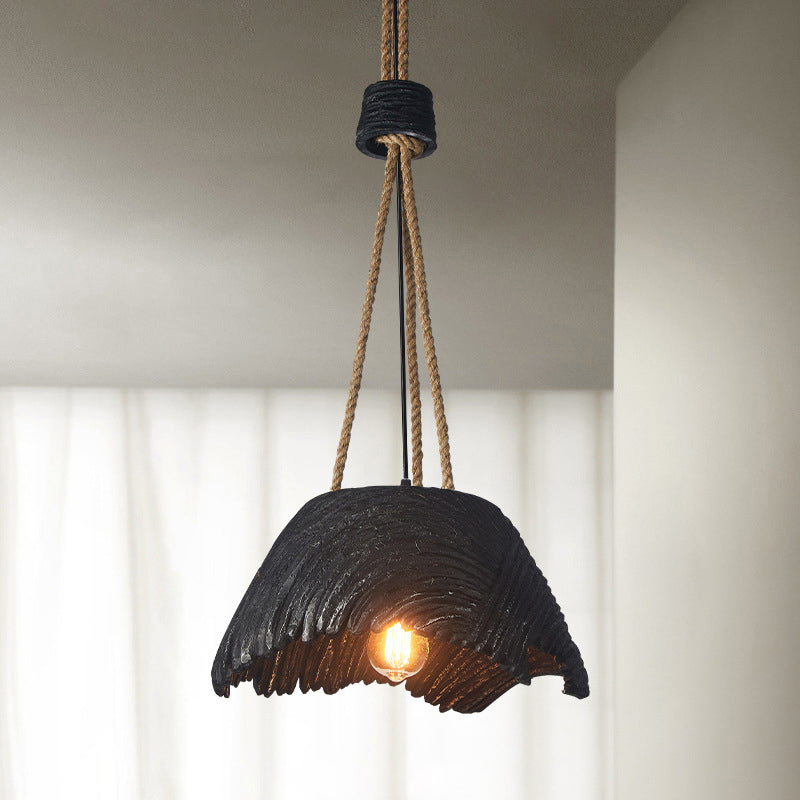 Lustre traditionnel vintage rond en polystyrène haute densité à 1 lumière pour salon 