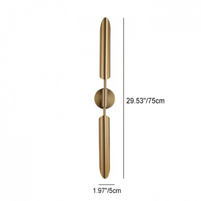 Modern Luxury Gold Iron Lampshade Cylinder 1/2-Light Wall Sconce Lamp