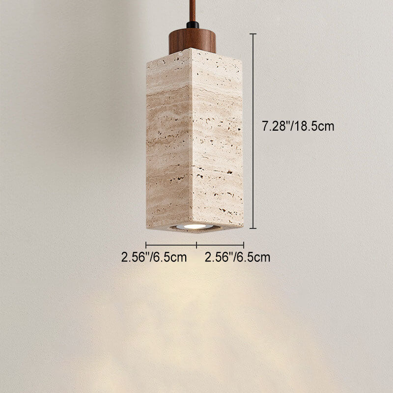 Lustre Îlot en Bois Massif Wabi-sabi Japonais Pierre 1/2/3-Lumière 