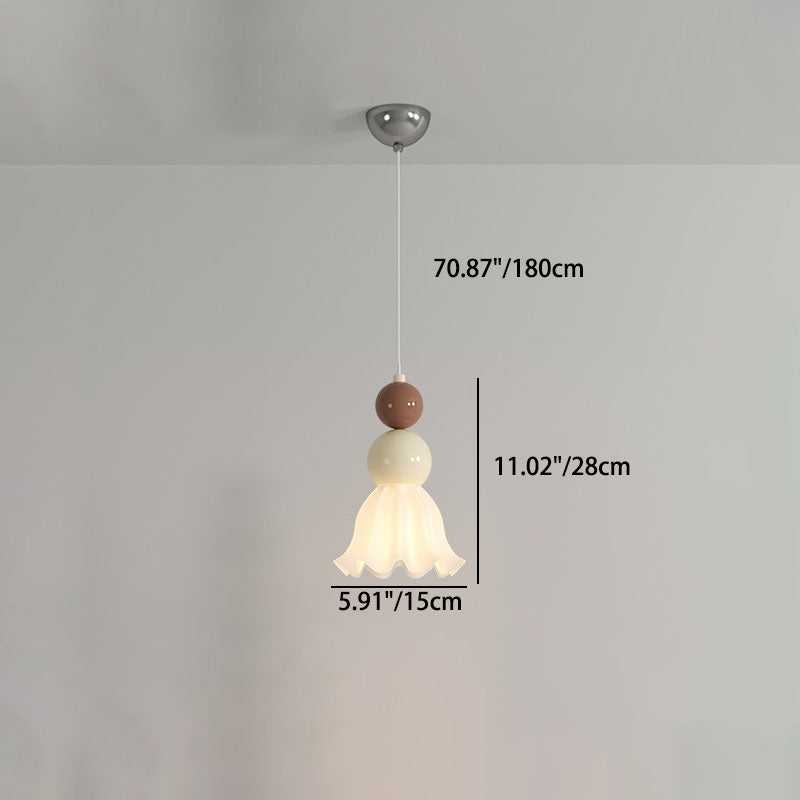 Moderne minimalistische mehrstufige Kugel Eisen PVC 1-Licht Pendelleuchte für Schlafzimmer 