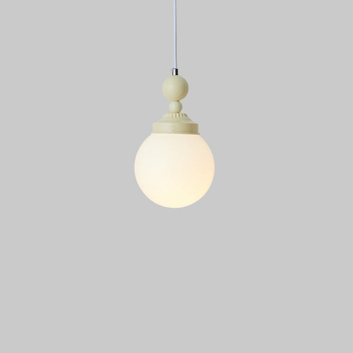 Contemporary Nordic Round Shade Iron Glass 1/3 Light Island Light Chandelier For Dining Room