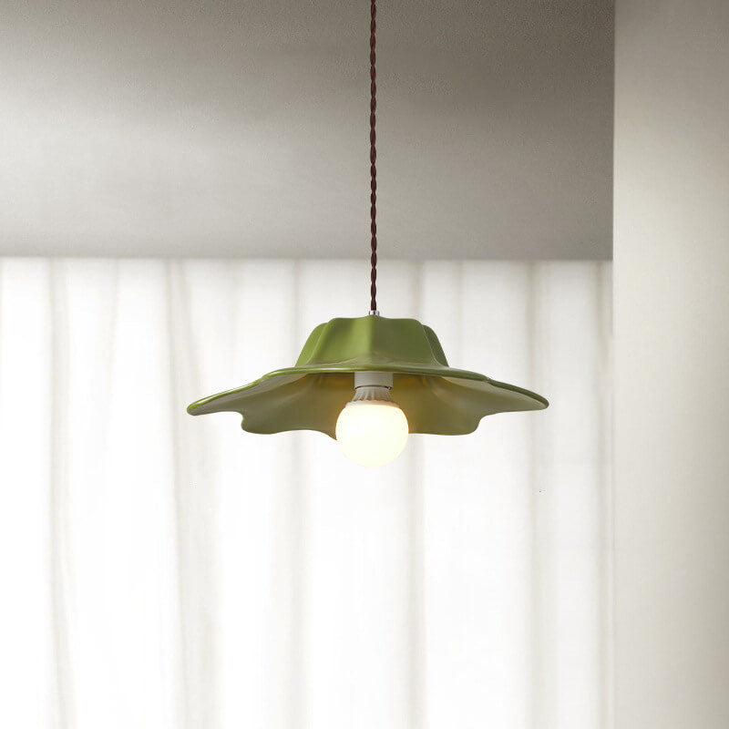 Traditional French Resin Umbrella Shape Geometry 1-Light Pendant Light for Living Room