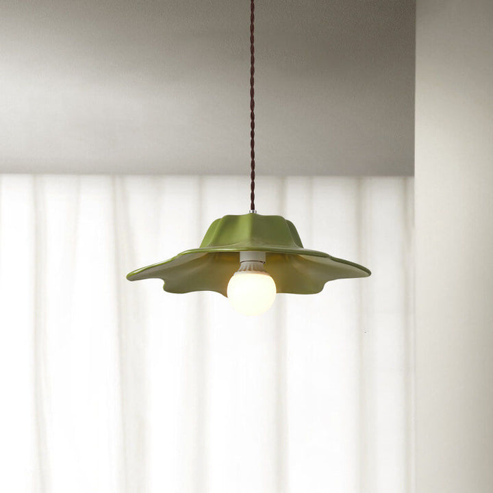 Traditional French Resin Umbrella Shape Geometry 1-Light Pendant Light for Living Room