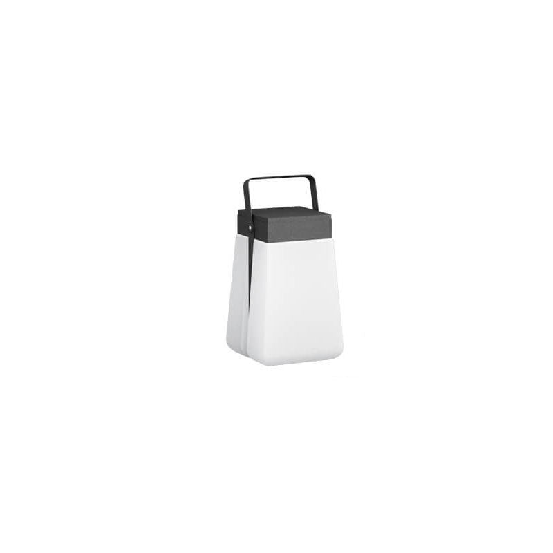 Modern Rectangular White Solar Portable Patio Waterproof Outdoor Lawn Light