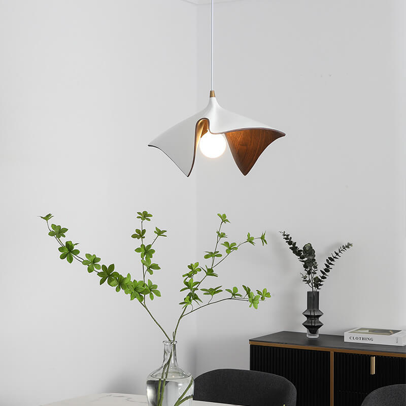 Lámpara colgante de 1 luz con pantalla de resina creativa nórdica 