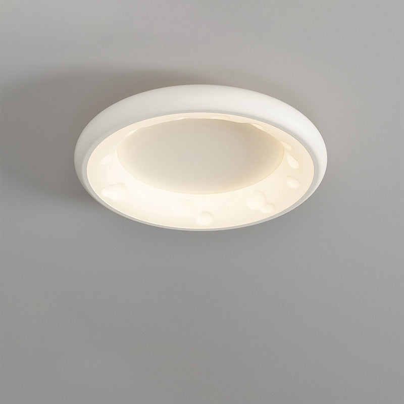 Moderne minimalistische Käsecreme Acryl Eisen LED Unterputz Deckenleuchte für Schlafzimmer 