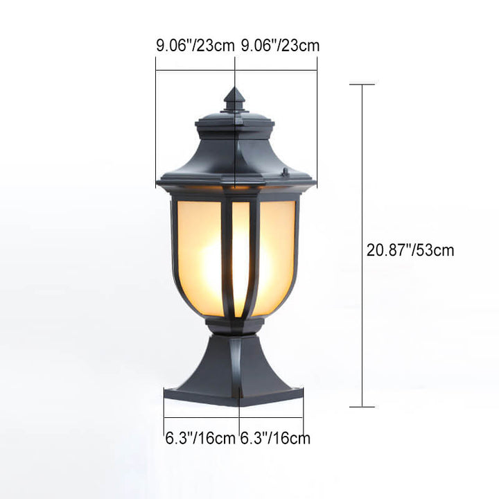 Traditional European Glass Aluminum Cage 1-Light Outdoor Waterproof Landscape Light For Outdoor