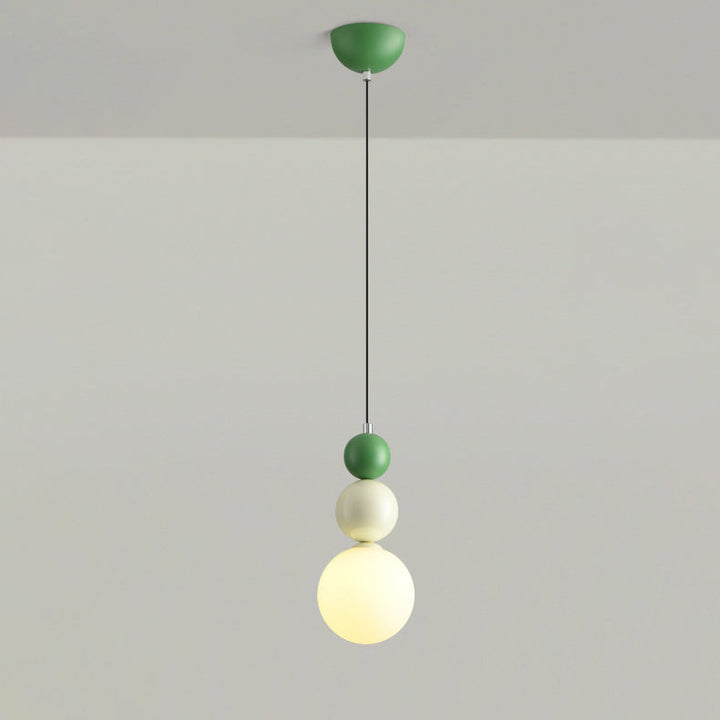 Zeitgenössische kreative Kugel Hardware Glas 1-Licht Pendelleuchte für Schlafzimmer 