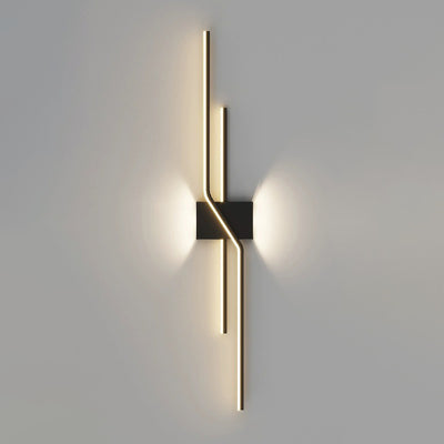 Modern Minimalist Aluminum Geometric Long Straight Line LED Wall Sconce Lamp For Living Room