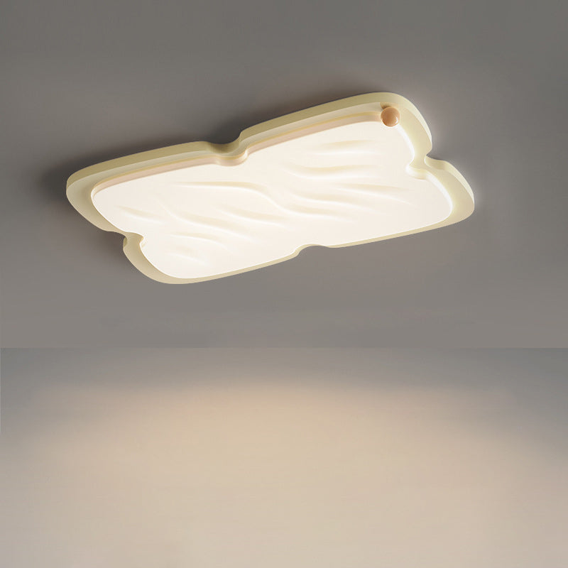 Moderne nordische Creme Biskuit PVC Schatten Hardware LED Unterputz Deckenleuchte für Schlafzimmer 