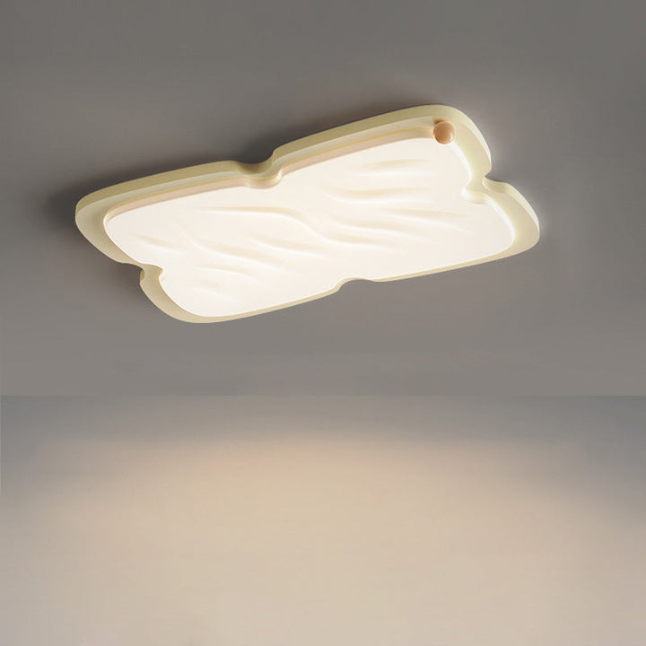 Moderne nordische Creme Biskuit PVC Schatten Hardware LED Unterputz Deckenleuchte für Schlafzimmer 