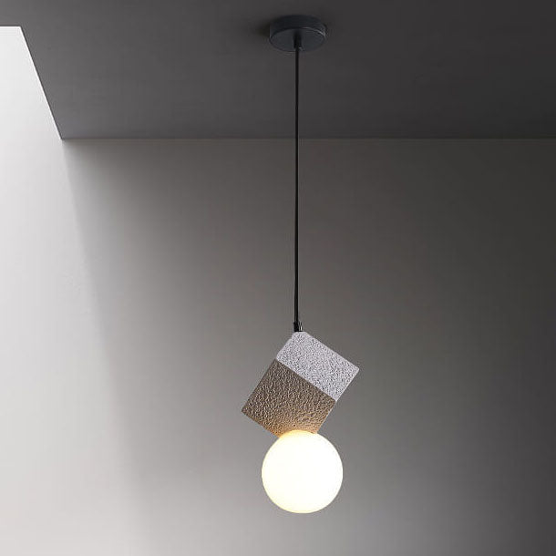 Nordischer minimalistischer einfarbiger Harz 1-Licht Pendelleuchte 