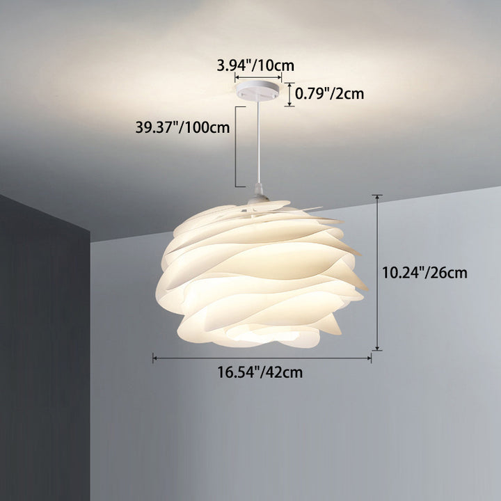 Nordic Creative Rose Pods PVC 1-flammige Pendelleuchte