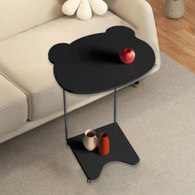 Zeitgenössischer kreativer Bär Edelstahl Beistelltisch 2-stufig für Wohnzimmer 