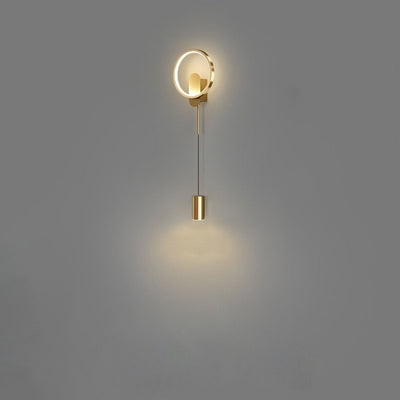 Moderne Luxus Wandlampe aus Schmiedeeisen und Acrylzylinder mit LED für das Wohnzimmer 