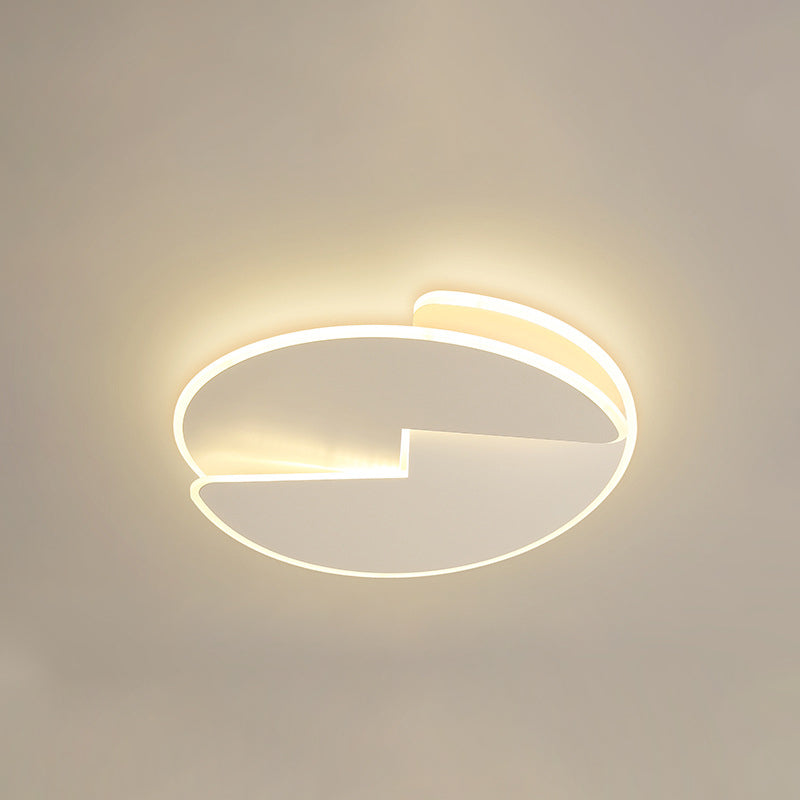 Moderne unbedeutende runde Acryl-Deckenleuchte mit Eisen-Schatten LED für Schlafzimmer 