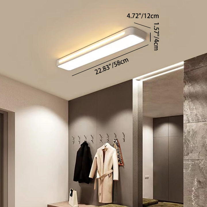 Moderne unbedeutende Rechteck-Eisen-Acryl-LED-Unterputz-Deckenleuchte für Schlafzimmer 