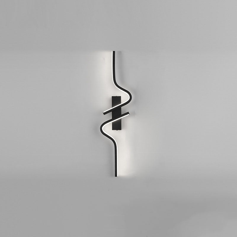 Zeitgenössische kreative Streifen Aluminium Silikongel LED Wandleuchte Lampe für Wohnzimmer 