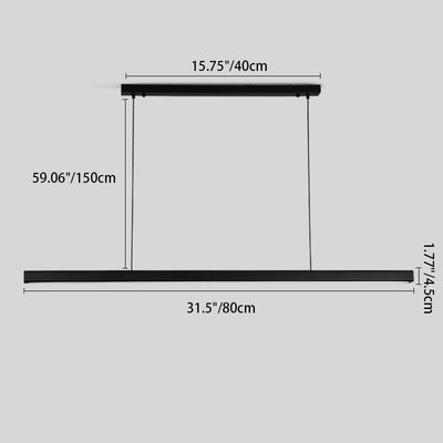 Moderne minimalistische LED-Pendelleuchte mit langem Streifen 