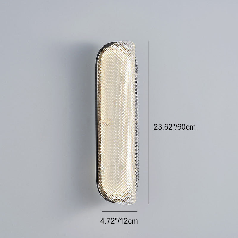 Moderne minimalistische Eisen kariert Muster Acryl Spalte Schatten LED Wandleuchte Lampe für Wohnzimmer 