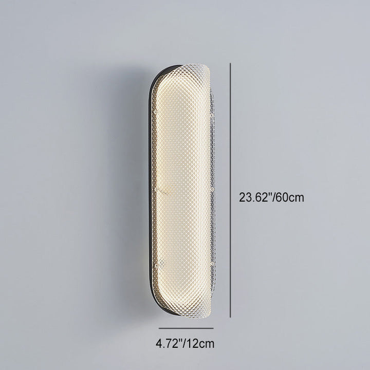 Moderne minimalistische Eisen kariert Muster Acryl Spalte Schatten LED Wandleuchte Lampe für Wohnzimmer 