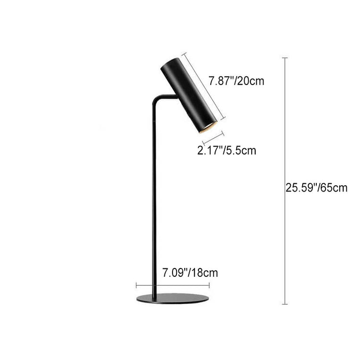 Zeitgenössische nordische Metallzylinder 1-Licht Tischlampe für das Schlafzimmer 