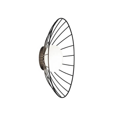 Modern Minimalist Straw Hat Iron 1-Light Wall Sconce Lamp