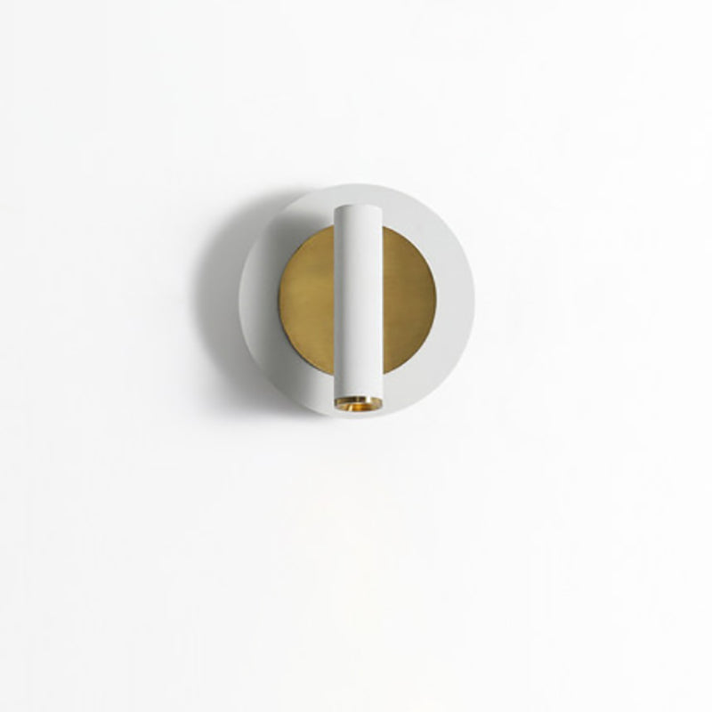 Lámpara Aplique de Pared LED de Metal Cilíndrico Cuadrado Redondo Giratorio Minimalista Moderna para Dormitorio 