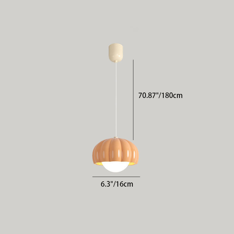 Moderne minimalistische Creme-Pod-Aluminiumharz-PE 1/3-Licht-Insel-Licht-Kronleuchter für Esszimmer 