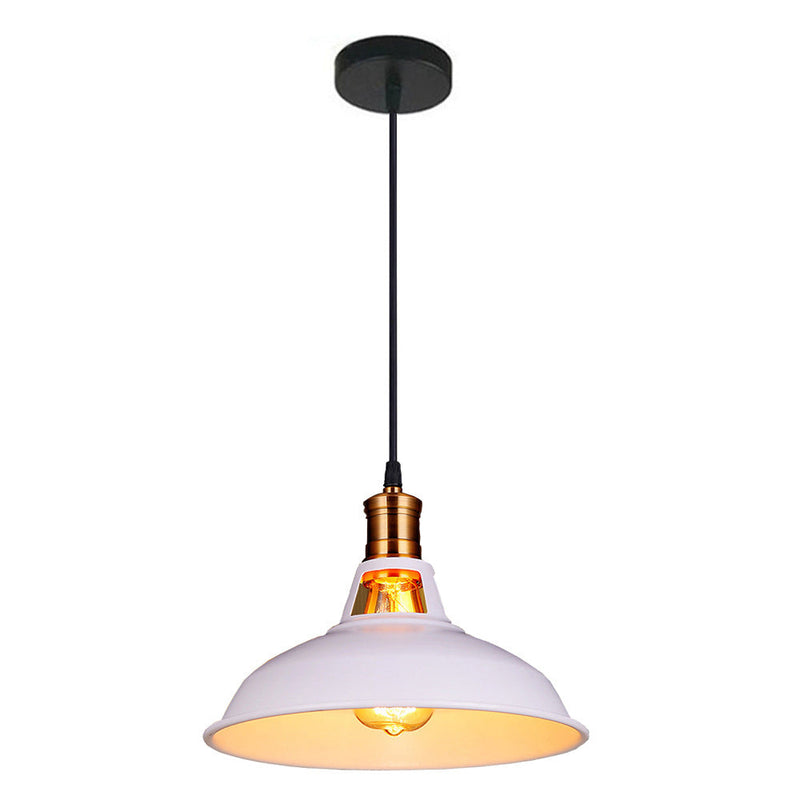 Zeitgenössische industrielle runde Topfdeckel Eisen 1-Licht Pendelleuchte für Wohnzimmer 