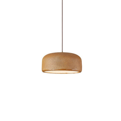 Japanese Minimalist Matte Texture Resin Dome 1-Light Pendant Light