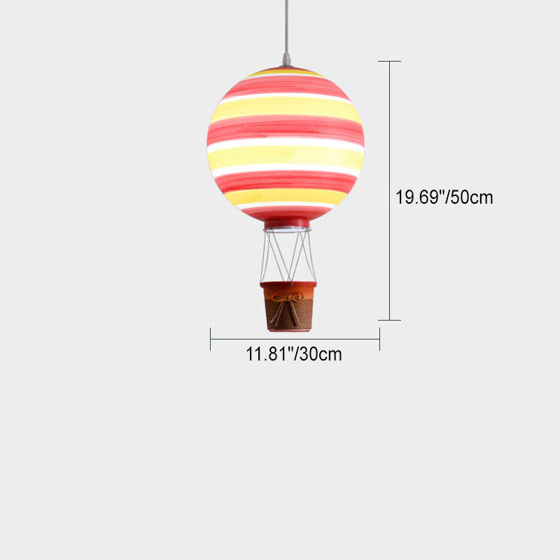 Scandinavian Modern Creative Hot Air Balloon Iron Acrylic 1-Light Pendant Light