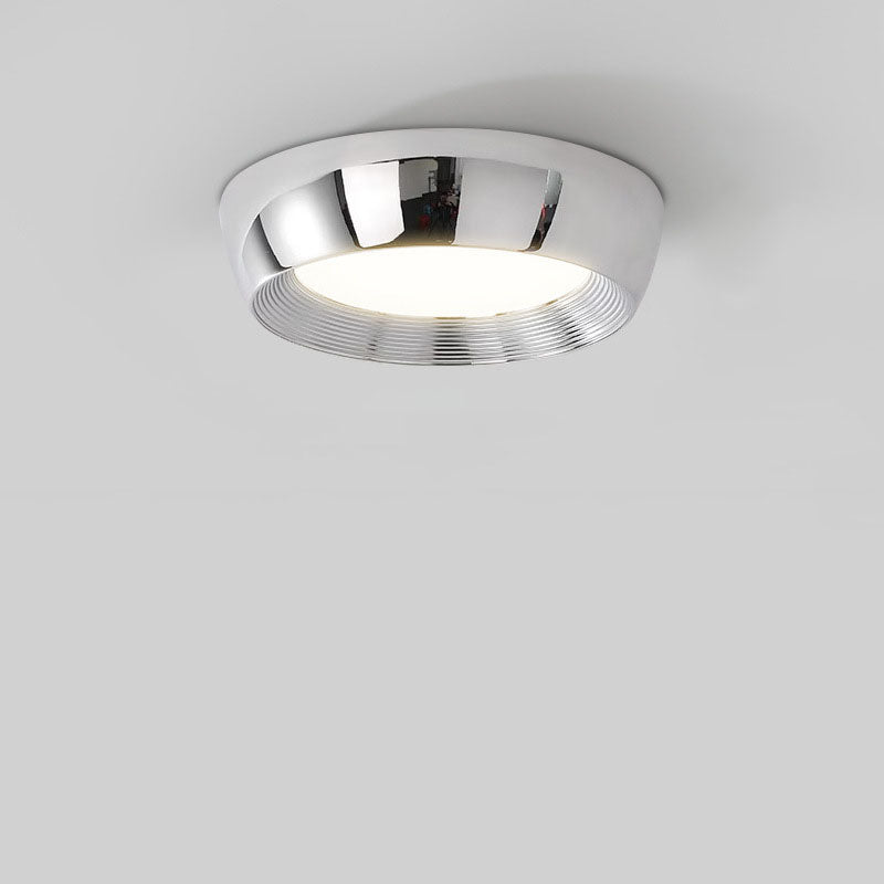 Modern Simplicity Hardware Round LED Flush Mount Ceiling Light For Bedroom