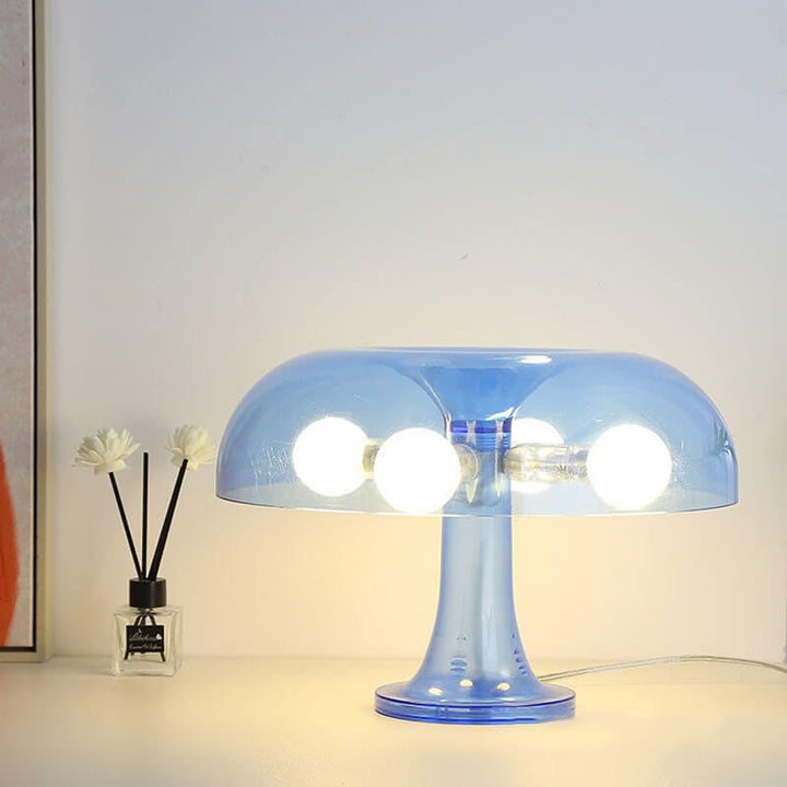 Moderner minimalistischer Pilz-Polyester-Carbonat-Tischlampe mit 4 Lichtern 