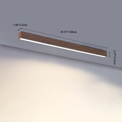 ضوء السقف LED المثبت بشكل مسطح بشرائح الألومنيوم بتصميم خشبي حديث وبسيط 
