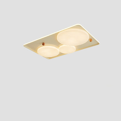 Plafonnier LED en aluminium fer plastique silicone carré rectangulaire rond modern simplicité pour salon 