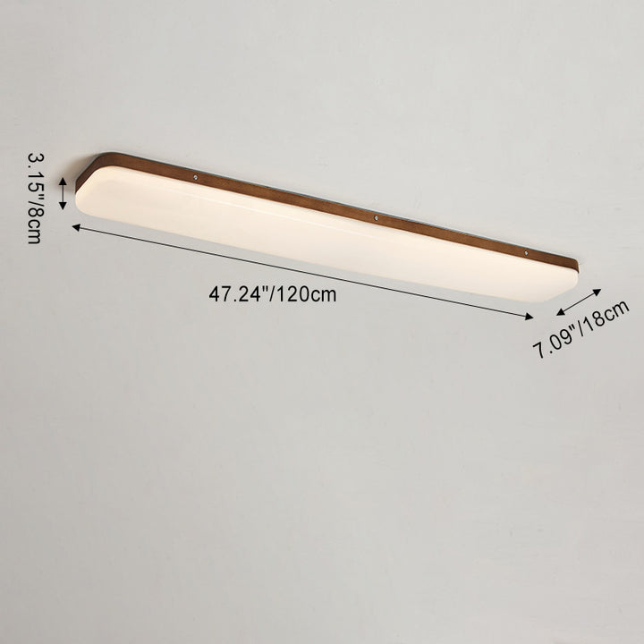 Moderne minimalistische Rechteck Eisen Acryl LED Unterputz Deckenleuchte für Wohnzimmer 